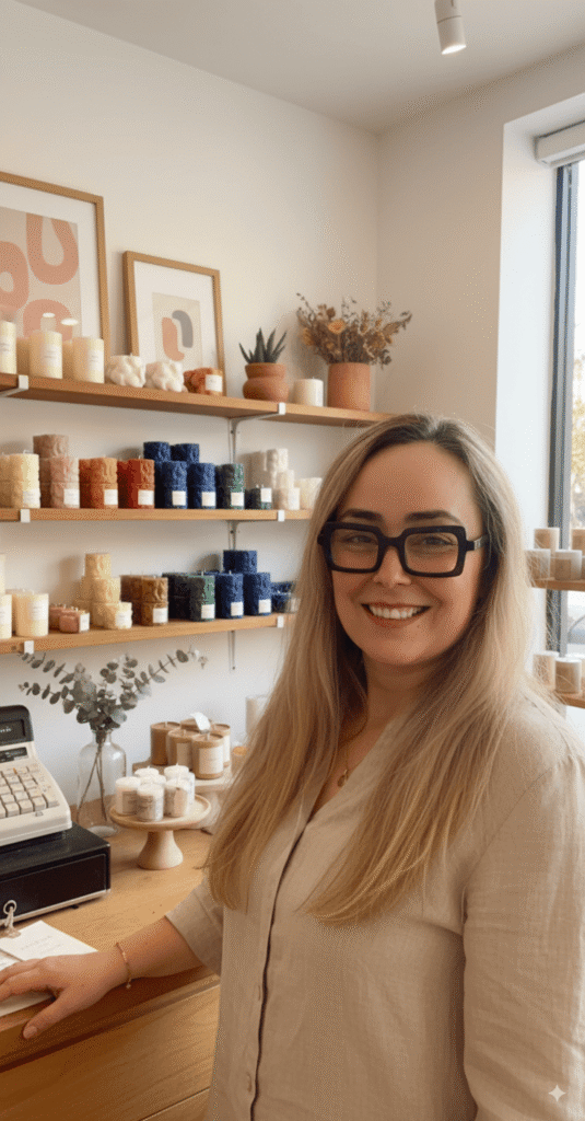 emprendedora con tienda