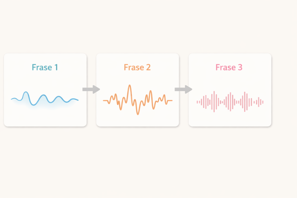 generar voces realistas gratis por frases para voz en off natural Infografía de generar audio por frases para mejorar naturalidad