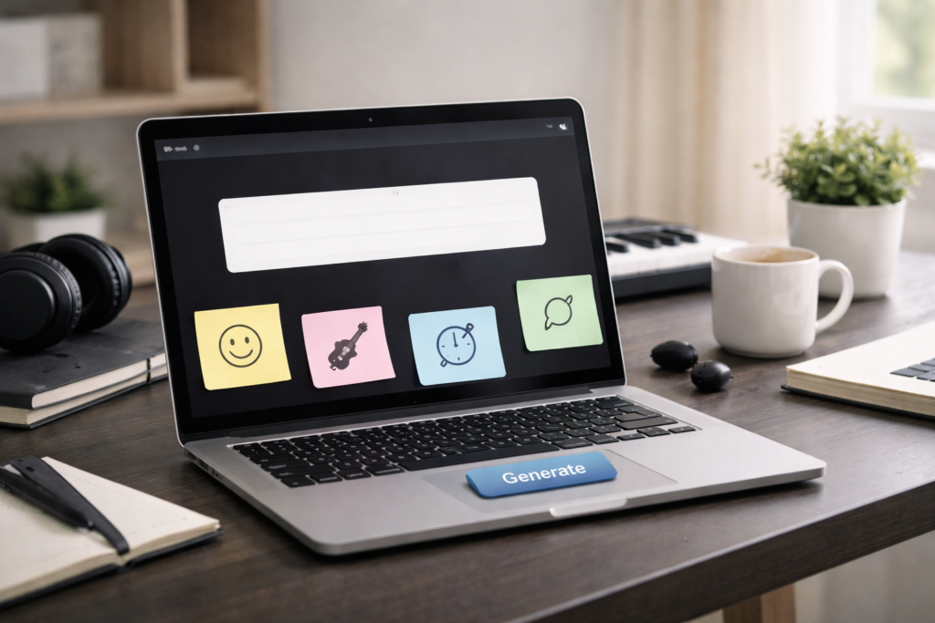 Plantilla de prompt para crear música instrumental en 30 segundos
