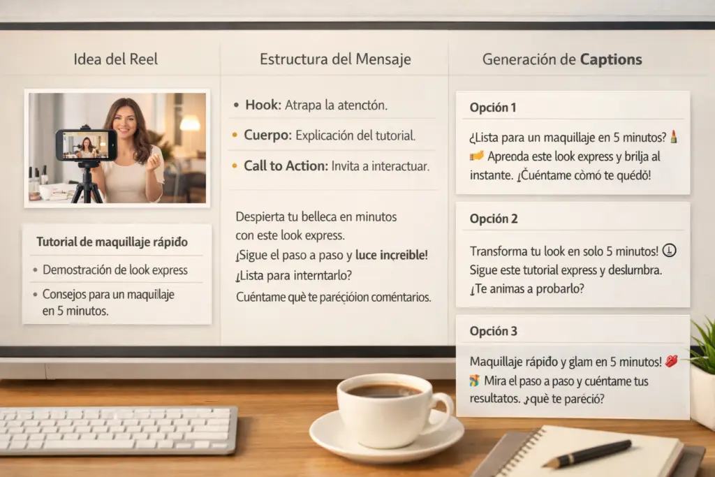 Crear captions con Claude para Instagram Proceso de creación de captions para Instagram con ayuda de Claude