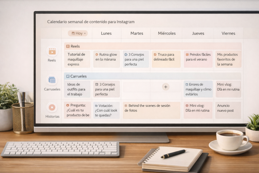 Planificación semanal de contenido con Claude para Instagram