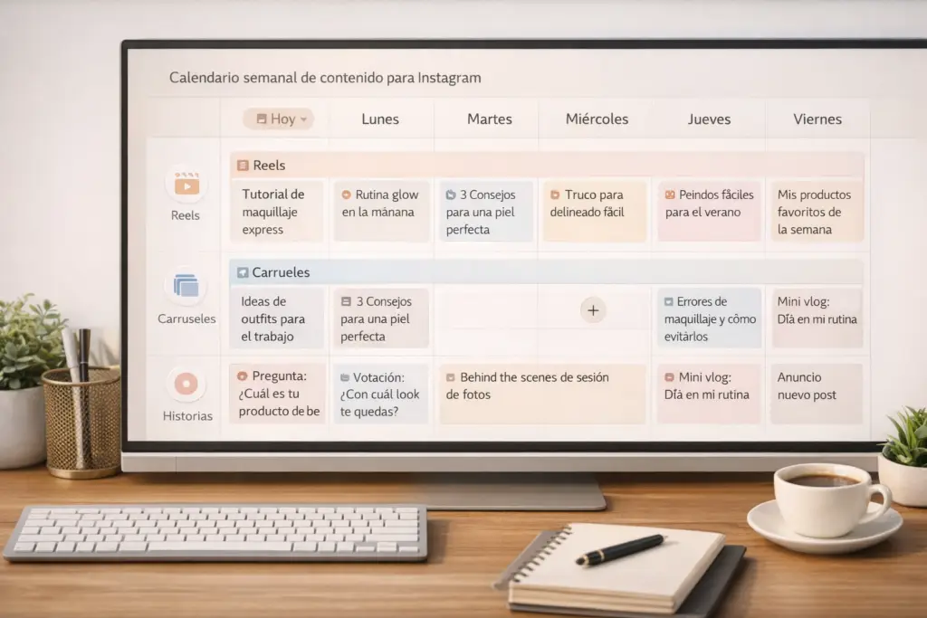 Planificar contenido con Claude para Instagram Planificación semanal de contenido con Claude para Instagram