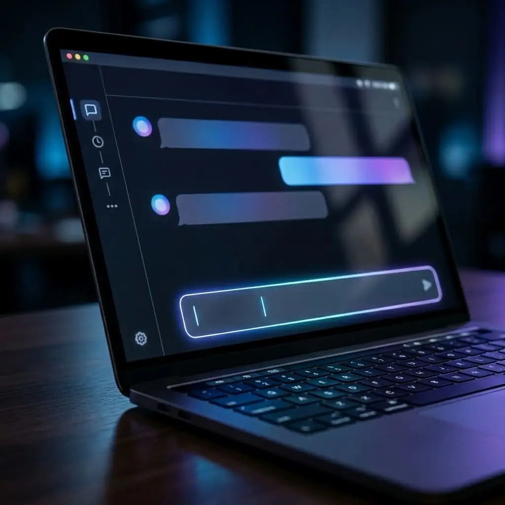 Pantalla de ChatGPT generando guiones de contenido para redes sociales con inteligencia artificial Pantalla de ChatGPT generando guiones de contenido para redes sociales con inteligencia artificial