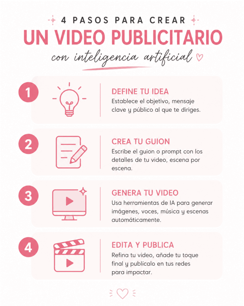4 pasos para crear un video publicitario con IA