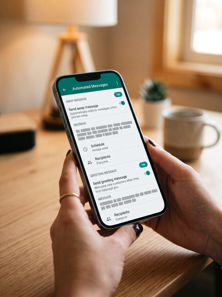 Configuración de mensajes automáticos en WhatsApp Business para mantener el negocio digital activo en emergencia
